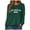Dark Gray, variant on Towmus Women's Los Angeles Crewneck Sweatshirt Casual Long Sleeve Raglan Shirts Cool Letter Print Pullover Tops