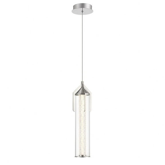 45716-010-Eurofase Lighting-Espada - 18W 1 LED Pendant In Industrial  Style-19.75 Inches Tall and 5.25 Inches Wide-Polished Nickel Finish