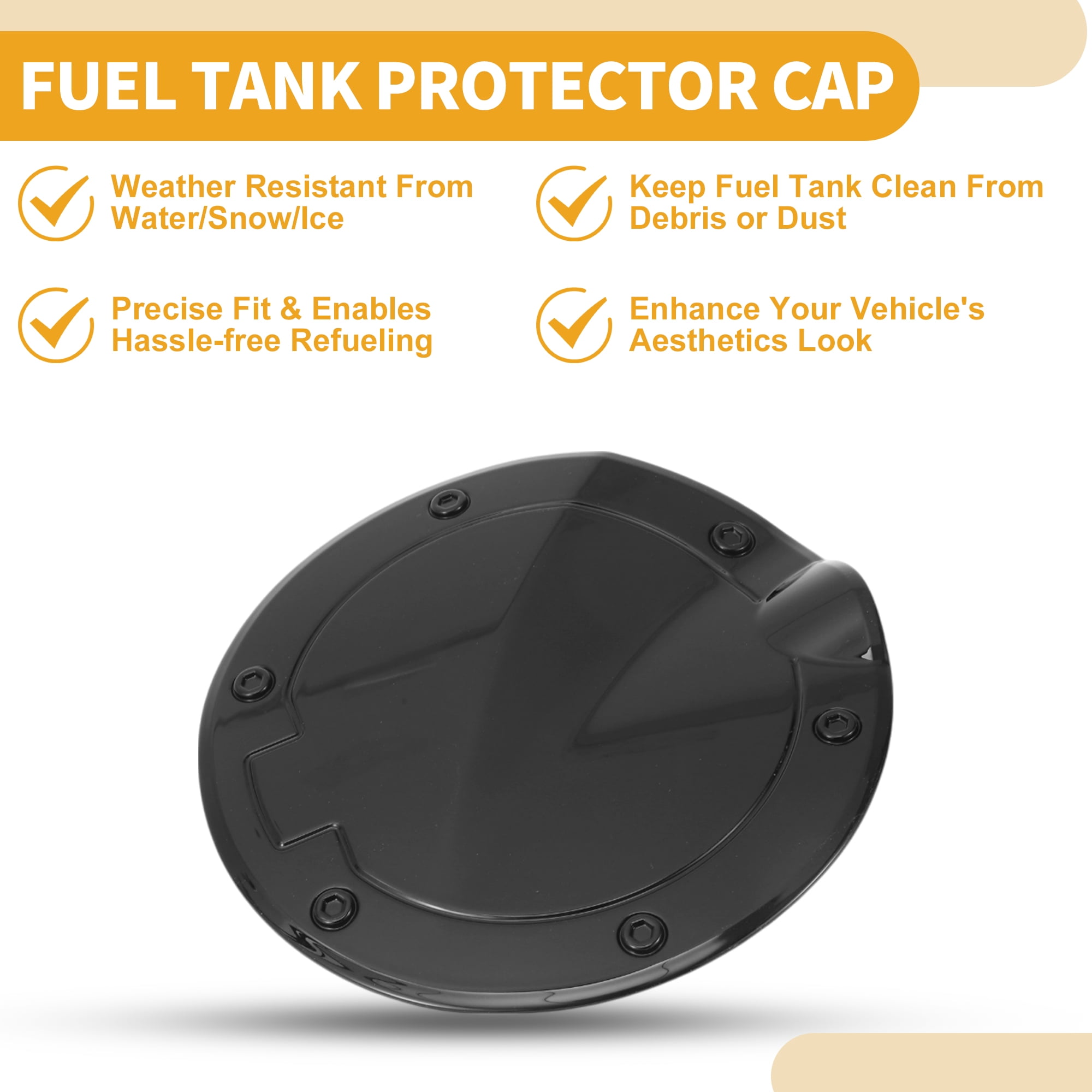 Unique Bargains Fuel Tank Door Cap for Toyota Tundra 2022-2025 Fuel Filler Flap Cover
