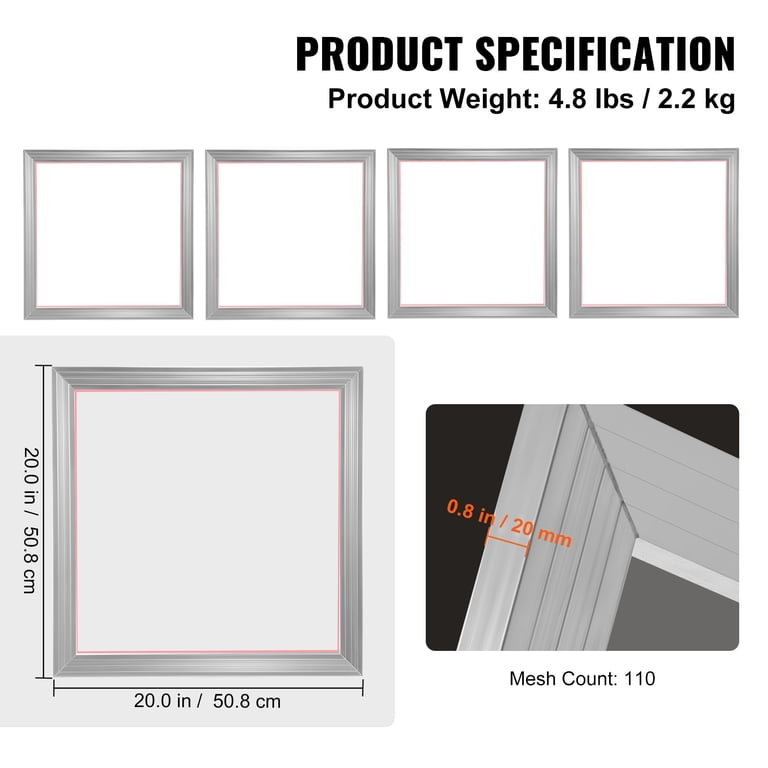 KFFKFF Screen Printing Set, Quartet of Aluminum Silk Screen