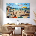 thumbnail image 3 of Elephant Stock Dog Beach Wall Art - Horizontal Multi Panel Canvas - Living Room Wall Decor - Humor Multi Panel - Blue And Beige Decor By Lucia Heffernan - 65" x 42", 3 of 8