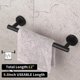 thumbnail image 4 of Juego de accesorios de baño, juego de accesorios de baño negro mate de 3 piezas, barra de toalla de montaje en pared, soporte de papel higiénico, anillo de toalla, resistente, 4 of 5