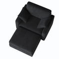 thumbnail image 6 of LUMIHO Oversized Chaise Lounge Chair with Ottoman Set - Corduroy Indoor Chair & Footstool, Soft Lounge Sofa for Living Room,Black, 6 of 8