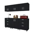 thumbnail image 2 of FM FURNITURE Keene 6 Piece Garage Set Black Engineered Wood, 2 of 5