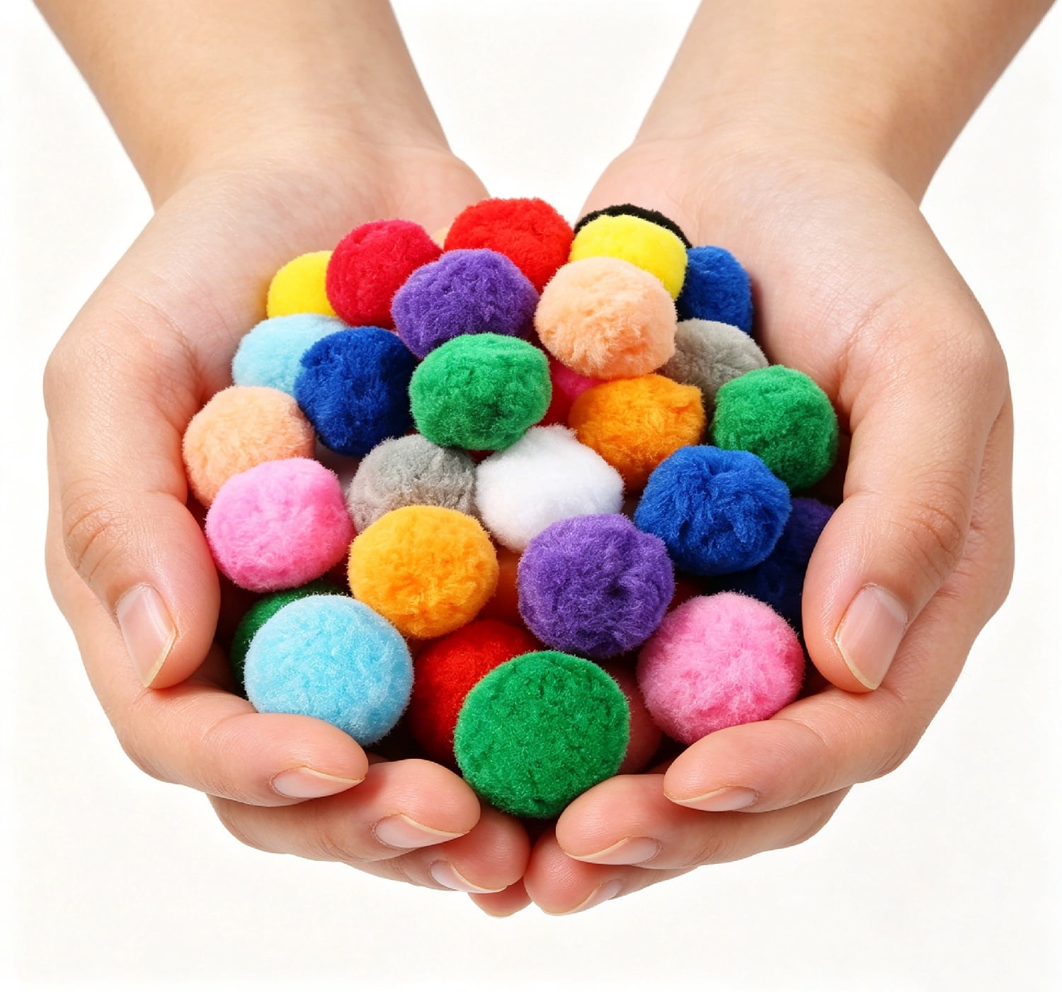 72 Pcs 2 Inch Soft and Fluffy Craft Pom Pom, Multicolor Pom Poms Balls, Craft Supplies Pompoms for Arts and Crafts for DIY Creative Crafts Decorations