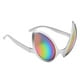 thumbnail image 2 of Novedad Alien Party Gafas Disfraz Disfraz Lente colorida con marco plateado Hugo Lentes extraterrestres divertidos, 2 of 3