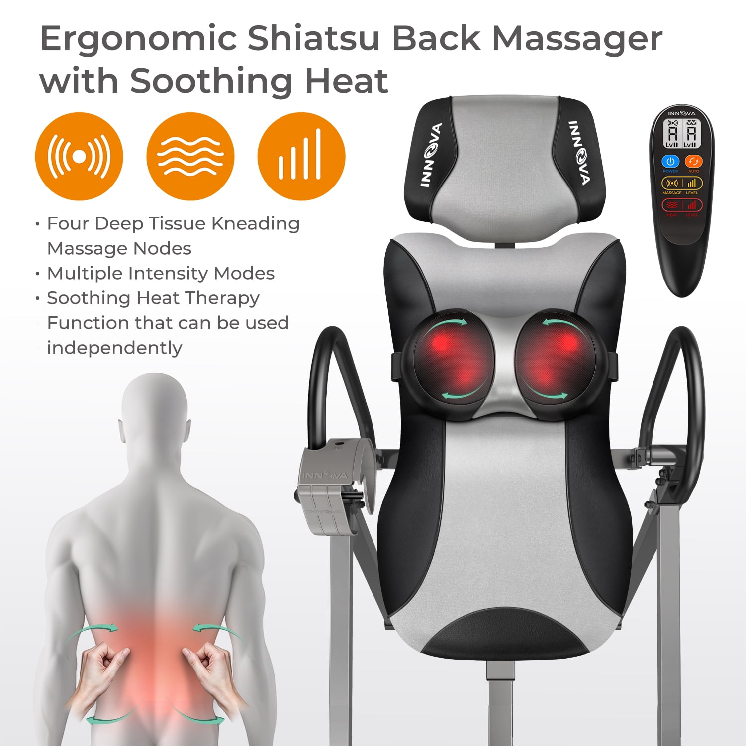Innova ITM5000 Therapeutic Heat and Shiatsu Massage Inversion Table