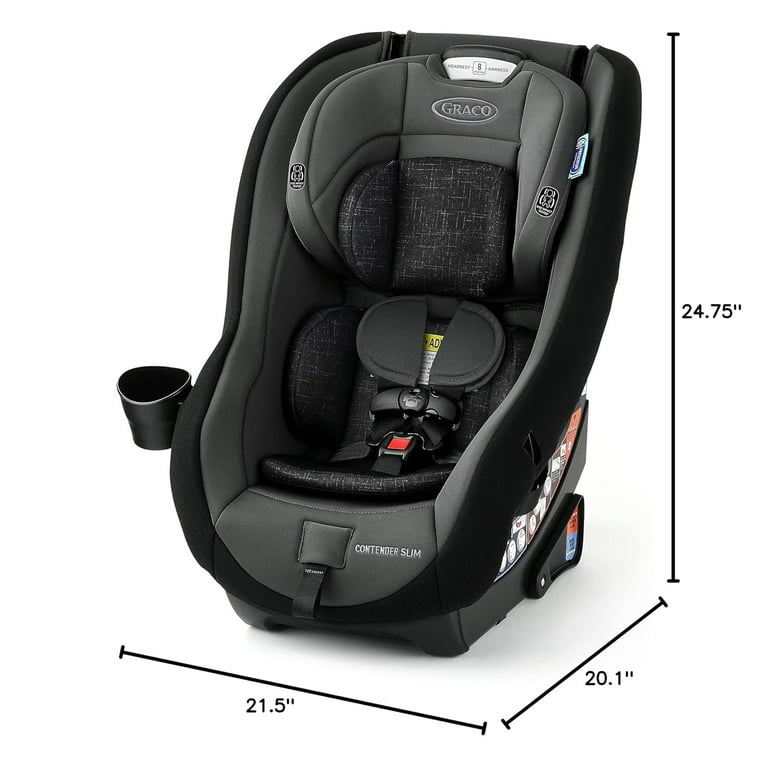 Graco Contender Slim Convertible Car Seat, West Point, Grey