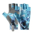 thumbnail image 2 of 1Pair Sun Gloves UPF 50+ Fishing Gloves Fingerless UV Protection Breathable Swearproof Fishing Gloves Men/Women for Kayaking Hiking, 2 of 8