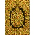 thumbnail image 1 of Ahgly Company Machine Washable Indoor Rectangle Persian Yellow Traditional Area Rugs, 5' x 8', 1 of 4