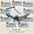 thumbnail image 4 of Sven & Son Harmony Adjustable Bed Base-Frame + 12 in Memory Foam Matt (Medium), Head and Foot Lift, Massage, USB, Memory, Zero Gravity - Twin XL, 4 of 7