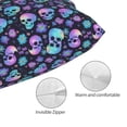 thumbnail image 3 of Kdxio Cotton Pillow Cases 16"x24" Pillowcases,Soft and Breathable Bedroom Pillow Cases-Blue Skull Flower-No Pillow Core, 3 of 5
