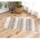 thumbnail image 1 of Xiao Hua Alfombra de baño bohemia, estilo bohemio, para cocina, con borlas, de algodón, lavable, para decoración de dormitorio, baño, entrada, pasillo, interior, hogar, 58 x 89 cm (09), 1 of 4
