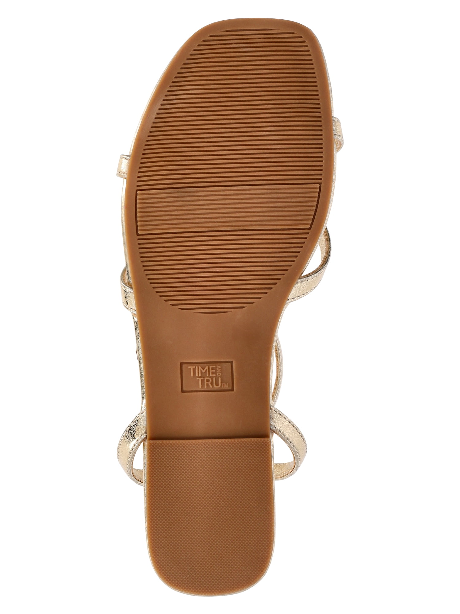 Time and Tru Women's Strappy Flat Sandals