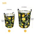 thumbnail image 3 of Fotbe Lemon Fruits Flowers Leaves Cesto de Ropa con Asas, Cesto Impermeable de Gran Capacidad, Bolsa de Lavado para Dormitorio, Cesto de Ropa con Ruedas y Asas-Medium, 3 of 6