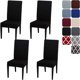 thumbnail image 1 of Juego de 4 fundas elásticas para sillas de comedor, fundas universales para sillas de comedor, extraíbles, lavables, modernas y duraderas para el hogar, hotel, restaurante, fiesta, banquete, cocina, decoración Kuyhfg Bienvenido a Kuyhfg, 1 of 5