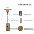 thumbnail image 5 of Afterglow 48,000 BTU Terrafab Base Patio Heater, Internal Gas Tank, Faux Wood Grain Effect Base, Light Yellow, 5 of 8