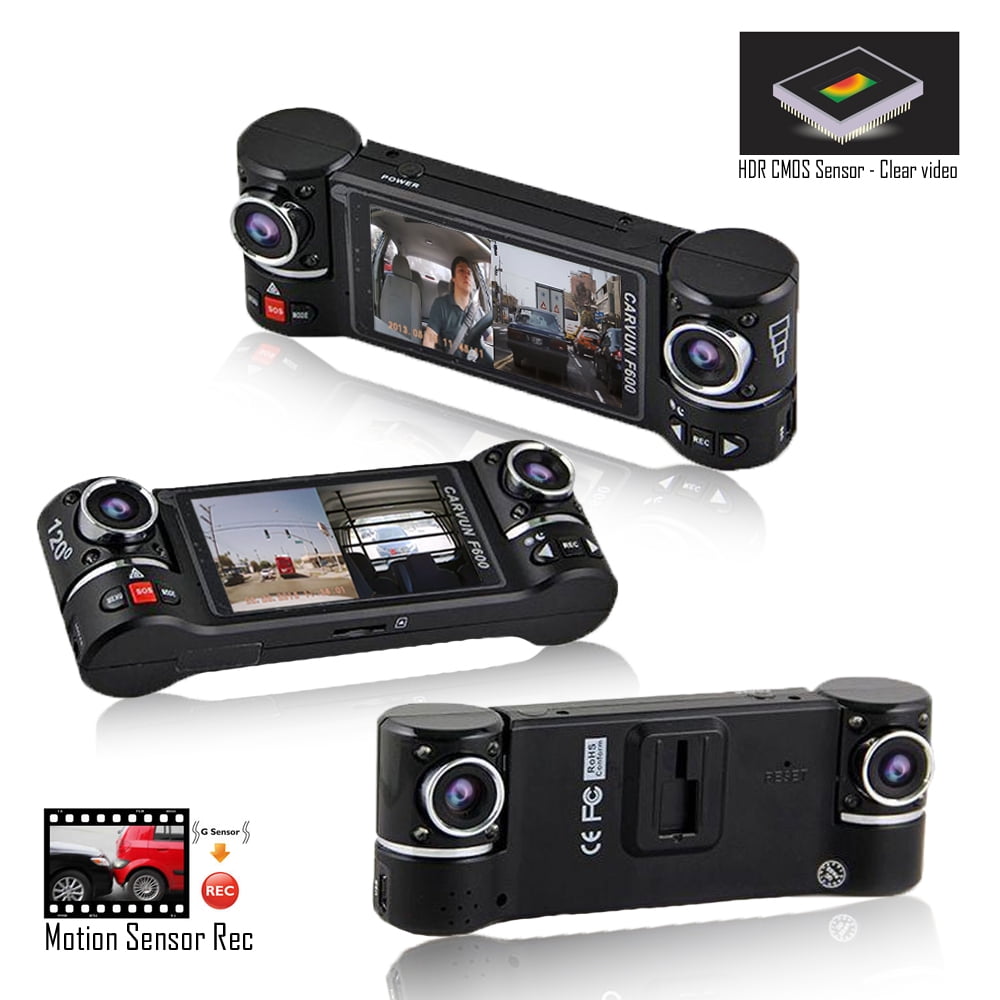 NEW 2.7" TFT LCD DashCam Dual Camera Rotated Lens Car DVR Recorder AKA BlackBox 