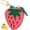 strawberry, variant on Cute Fruit Leather Bag Charm Y2K Strawberry Keychain With Zipper Kawaii Strawberry Mini Coin Purse Accessories