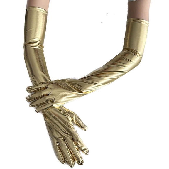 Ladies Metalic Gloves for Women Long Gloves Summer Gloves for Wedding Dinner Parties