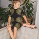 thumbnail image 4 of Balery Gold Mandala Conjunto de Pijama Infantil de Manga Corta con Estampado – Ropa de Dormir de Algodón Suave-3X-Large, 4 of 6