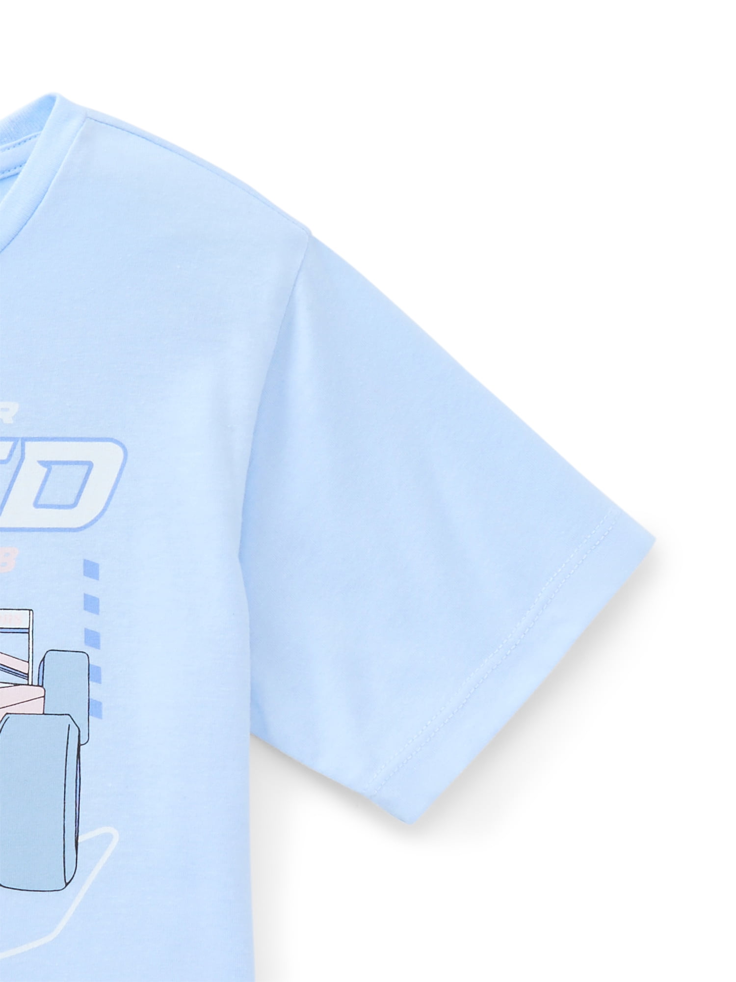 Wonder Nation Girls Built for Speed Graphic Tee with Short Sleeves, Sizes 4-18