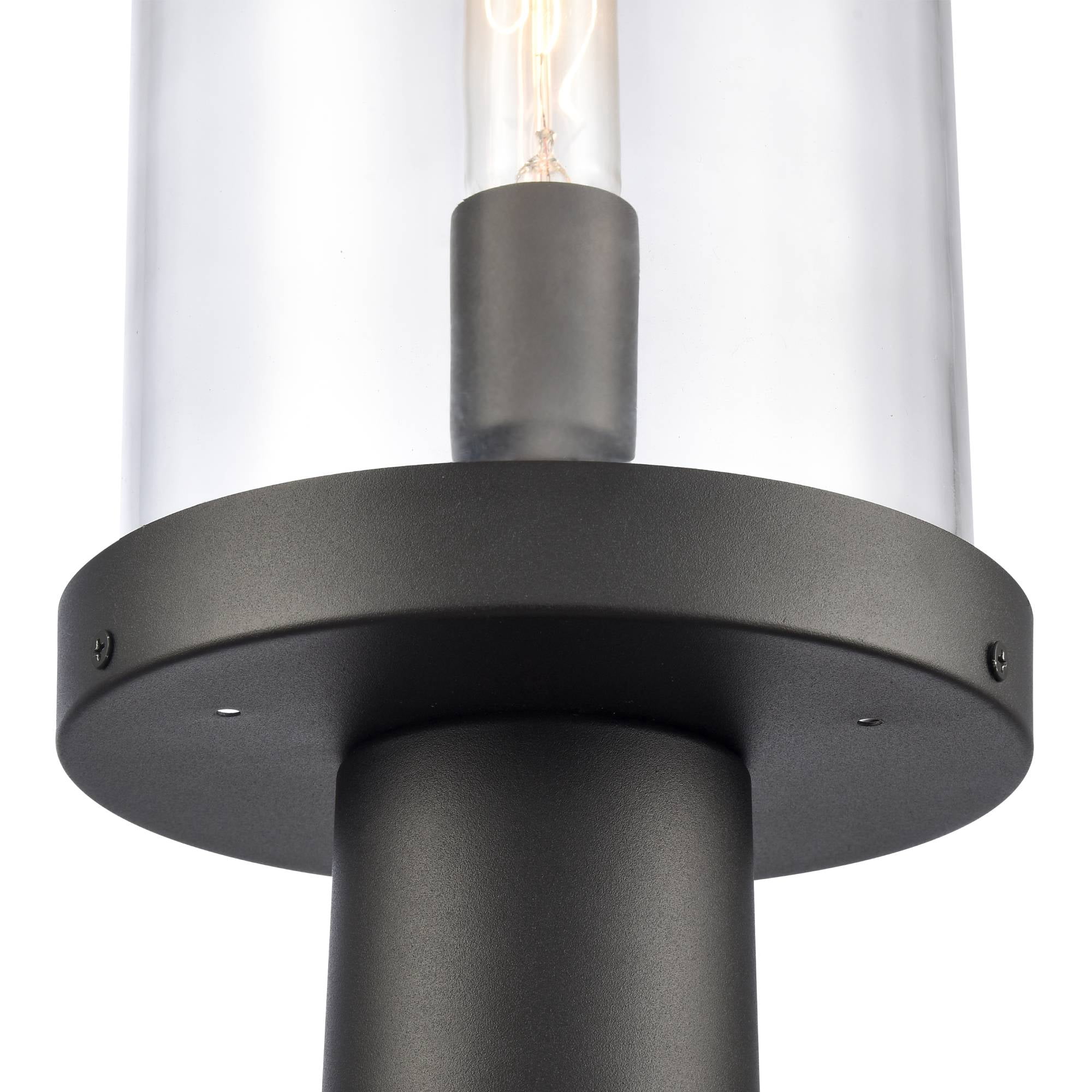 Elk Home Hopkins 20.75-inch High 1-Light Outdoor Post Light in Charcoal Black