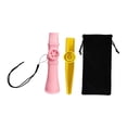 thumbnail image 2 of Bunblic 2 Pieces Kazoo Flutes Musical Instruments Unique with Storage Bag Accompaniment Toys Mouth Flutes for Keyboard Piano Beginner Pink, 2 of 8