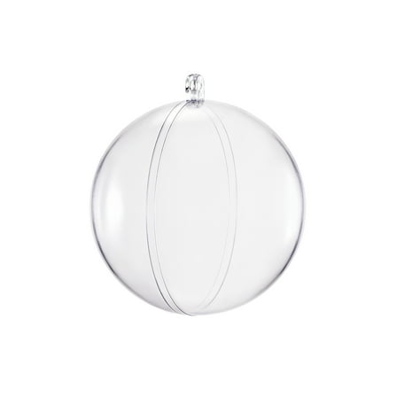 10 Pack 1 3/16 inch(30mm) Clear Plastic Ornaments Ball for Christmas Tree Ornaments Hanging