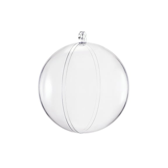 10 Pack 1 3/16 inch(30mm) Clear Plastic Ornaments Ball for Christmas Tree Ornaments Hanging