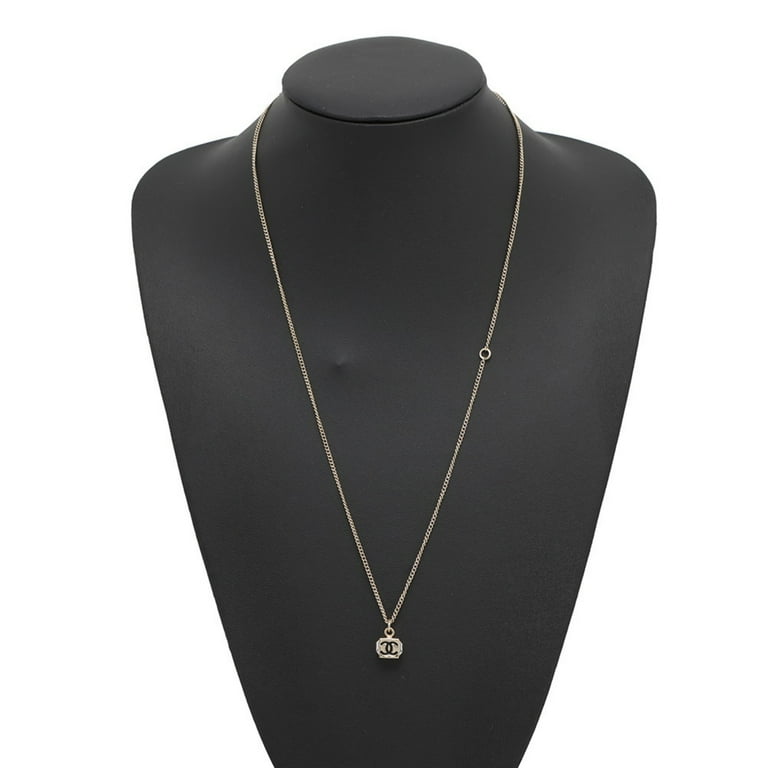 Pre-Owned Chanel Necklace Coco Mark Cube Strass B25 C ABE819