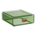 thumbnail image 2 of Caja de almacenamiento plegable de plástico engrosado | Organizador transparente extraíble para edredones, juguetes, libros, hogar y viajes | Ahorro de espacio, duradero, 21x20x8cm, naranja verde, 2 of 6