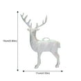 thumbnail image 2 of LHWEN Christmas Tree Deer Ornament Set Hanging Figurines Shatterproof Lightweight Easy to Hang Silver String Decoration for Xmas Tree Elegant Home Decor Present, 2 of 7