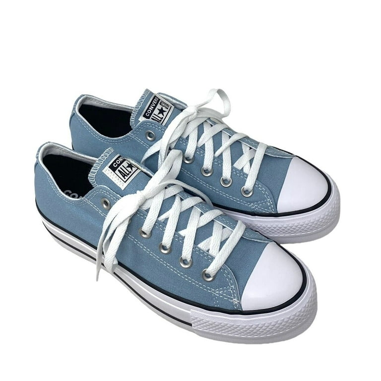 Converse Ctas Lift Ox Worn Blue Canvas Platform Low Top Sneaker A09956C