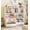 White, variant on EastVita Toy Storage Organizer with Movable Drawers Bookshelf with Hidden Wheels and 5 Open Cubbies Multifunctional Storage Cabinet Chest for Playroom