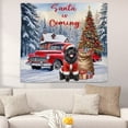 thumbnail image 2 of Santa is Coming Newfoundland Merry Christmas Xmas Noel Truck Tree Tapestry Newfie Dog Lover Gifts Wall Hanging Backdrop Home Decor - 02023, 2 of 5