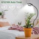 thumbnail image 5 of Lámpara de cultivo de plantas Chicmine de espectro completo con cuello de cisne de 360 grados, luz LED regulable con clip y alto brillo para cultivo de flores., 5 of 8