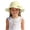 Yellow-w, variant on Toddler Baby Girl UPF 50+ Fisherman Hat with Bowknot Six Panel Adjustable Snapback Breathable Sun Cap Wide Brim Outdoor Beach Hat Summer 2-5 Years