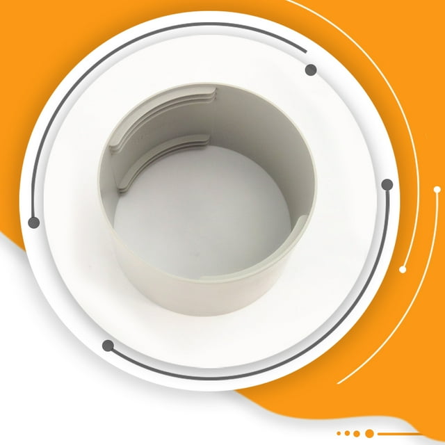 Becaristey ABS Air-conditioner Exhaust Hose Threaded Heats-resistant Connecting Duct 130mm