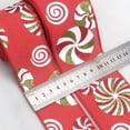 thumbnail image 5 of JeashCHAT Christmas Wired Ribbon, Glitter Peppermint Candy Print Decorative Ribbon for Wreath, Bow Making, Gift Wrapping, Tree Ornament, Holiday DIY Craft Decoration, 5 of 6