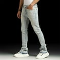 thumbnail image 4 of Waimea Men No Rip Stacked Skinny Fit Jeans (Light Blue Wash), 4 of 5