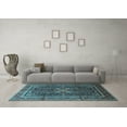 thumbnail image 3 of Ahgly Company Indoor Round Persian Light Blue Traditional Area Rugs, 3' Round, 3 of 4