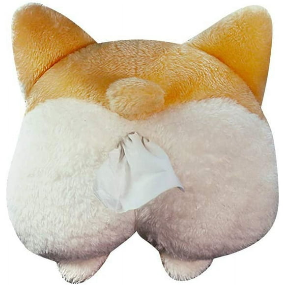 Tissue Box Cover Soft Adorable Corgi Butt Shaped Creative Storage Bag Hanging Po