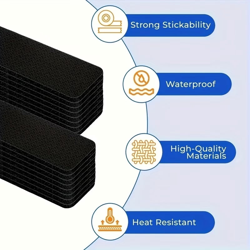 20pcs Double-Sided Adhesive Tape for Car Floor Mats - Strong Self-Adhesive Hook and Loop Fasteners