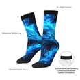 thumbnail image 2 of Yiaed Blue Fire Wolf Print Great elasticity Crew Socks Sports socks for Men and Women, 2 of 5