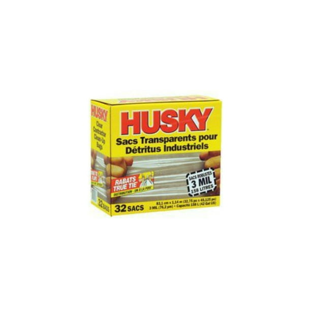 Husky Husky HC42WC032C Contractor CleanUp Trash Bag, 42 Gallon
