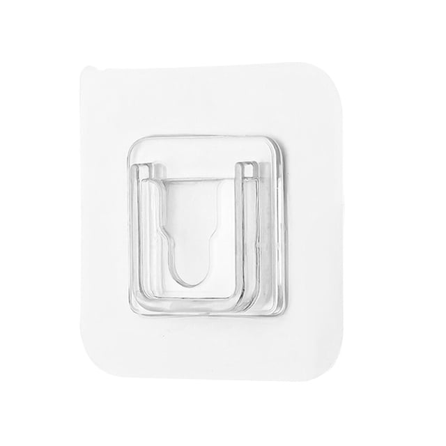 Advancent Colgador portátil desmontable autoadhesivo sin taladro a prueba de aceite gancho organizador transparente soporte de baño para restaurante Almacenamiento y organización del hogar 1 par Advancent HA001492-01
