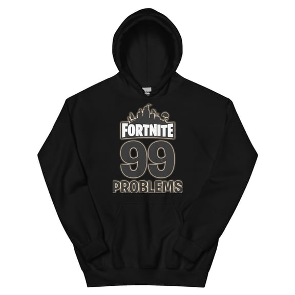 4Nite 99 Problems Unisex Hoodie (Black, S)