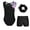 Colorful Heart&Black, variant on Kids Girls Sleeveless Gymnastics Leotards Dance Ballet Unitard with Shorts Hair Band Set Yellow&Black 6