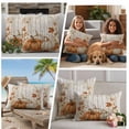 thumbnail image 5 of Vintage Pumpkin Fall Outdoor Waterproof Pillow Covers, Thanksgiving Botanical Leaves Wooden Decorative Square Throw Pillowcase Sofa Cushion Sham for Patio/Couch/Chair, 18"x18" 2 Pack, 5 of 8